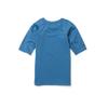 Volcom Boys Lido Solid Lycra Short Sleeve Rashguard 50+ Uv Protection Rash Guard Shirt, Tidal Blue, 3 US view 3