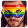 Antique Look Mask for Masquerade Party, Venetian Party, Mardi Gras, Halloween & Ball - Rainbow view 1