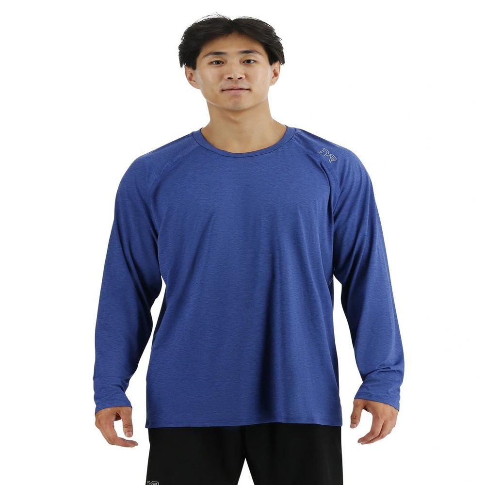 TYR MPTLRS3A981L M Raglan Ls Tee DEEP Ultramarine Heather L