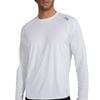 TYR Men's Athletic Performance Workout Raglan Long Sleeve Tech Tee, White, X-Large view 3