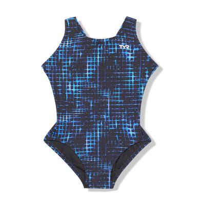 TYR Girls' Durafast Lite Maxfit Swimsuit, Atrix Blue, 22