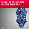 TYR Girls' Durafast Lite Maxfit Swimsuit, Atrix Blue, 22 view 3