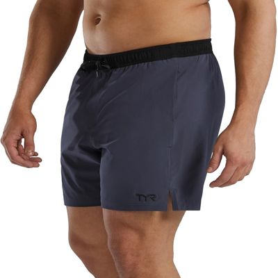 TYR Men's Standard Athletic Hydrosphere Volley Shorts 7", Titanium, XL