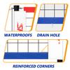 SKEERY Outdoor Heavy Duty Volleyball Net Set, Anti-Sag Design, Adjustable Aluminum Poles, Portable Volleyball Net for Backyard,Grass and Beach(Red and Blue) view 3