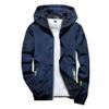 RTRDE Coats For Men, Mens Rain Jacket Waterproof with Hooded Hiking Coat Casual Lightweight Windbreaker Men Big And Tall Jackets Light Jacket Hood Packable Jacket Coat Impermeables Para (5XL, Blue) view 1