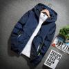 RTRDE Coats For Men, Mens Rain Jacket Waterproof with Hooded Hiking Coat Casual Lightweight Windbreaker Men Big And Tall Jackets Light Jacket Hood Packable Jacket Coat Impermeables Para (5XL, Blue) view 4