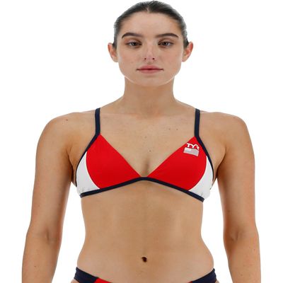 TYR T04005642M Trngl Bkni Top Sol RED/Navy M
