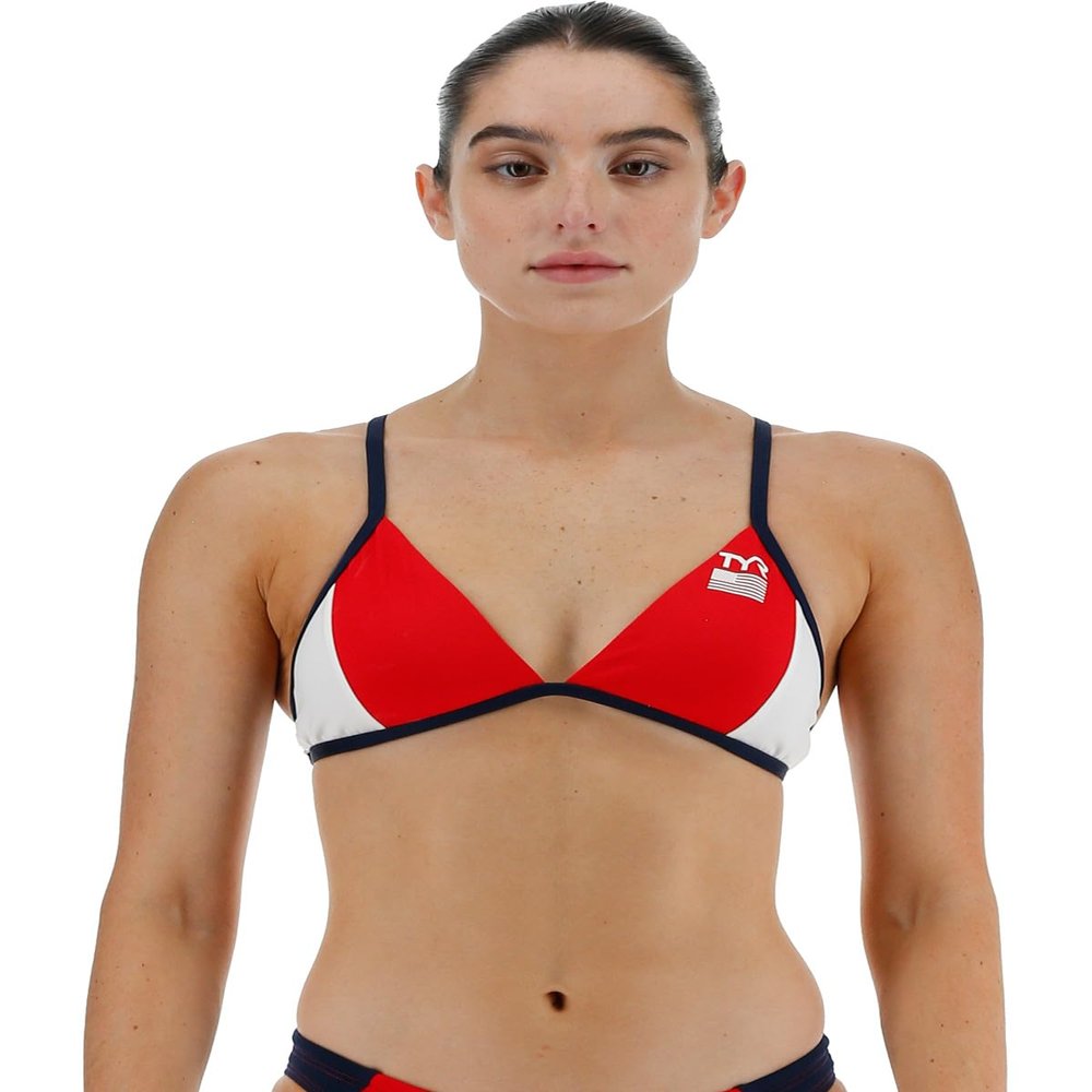 TYR T04005642M Trngl Bkni Top Sol RED/Navy M