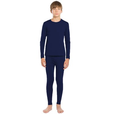 ViCherub Thermal Underwear Set for Boys Long Johns Fleece Lined Kids Base Layer Thermals Sets Boy Navy S