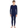ViCherub Thermal Underwear Set for Boys Long Johns Fleece Lined Kids Base Layer Thermals Sets Boy Navy S view 1