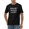 Dsoluuing Funny Men T-Shirt Feelin' Willie Lucky T-Shirt Funny Tee Shirts for Men (Color : Colour, Size : X-Large) view 1