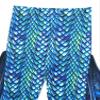 RUNQHUI Women's Halloween Costume 3D Print Mermaid Leggings Fish Scale Compression Pants Rash Guard Fancy Trouser Green Large view 4