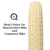 26x2.125 Cruiser Beach Bike Tires and Tubes Cream (26x2.125, Cream-2 Tires 2 Tubes) view 3