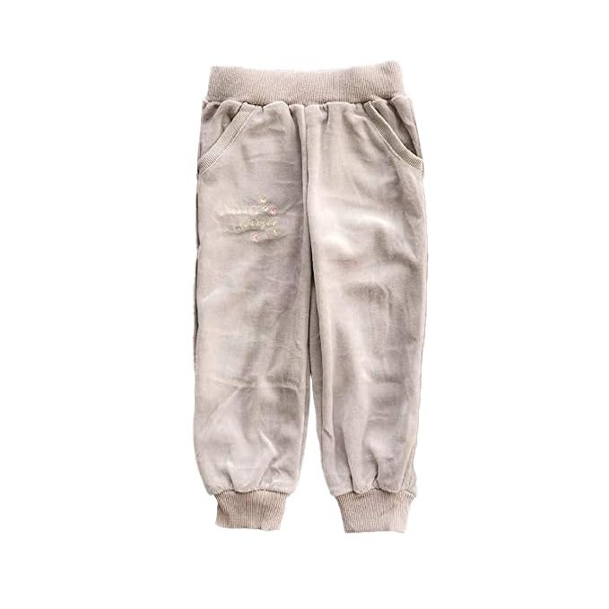 NOONOOJOOJOO Big Girls Kids Baby Girls Pull Up Velvet Velour Ribbbed Bottom Casual Sport Pants New School Cloths