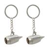 Honbay 2PCS Metal Aircraft Engine Keychain Creative Airplane Parts Key Rings Keyfob in A Box for Bag Purse Wallet Cellphone or Car Pendant view 1