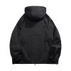 RTRDE Mens Jacket, Lightweight Waterproof Coated Hooded Rain Jacket Light Windbreaker Raincoat For Men Winter Coats Chaqueta Impermeable Para Hombre Jackets With Hood Jackets Work Coats (XL, Black) view 2