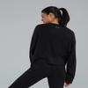 TYR Women's Ultrasoft Midweight Terry Cropped Crew Sweatshirt, Black, X-Small view 3