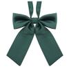 Adjustable Pre-Tied Bow Tie Solid Color Bowties for Women Girls School Uniform Tie Necktie Bowknot Bow Tie Brooch (Dark Green)
