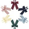 Adjustable Pre-Tied Bow Tie Solid Color Bowties for Women Girls School Uniform Tie Necktie Bowknot Bow Tie Brooch (Dark Green) view 4