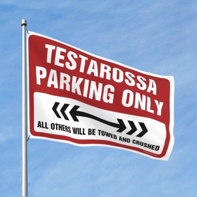 Fun Flags Testarossa Parking Only Flag Fun Stuff Decore For Room (Size : 152X244CM)