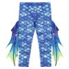RUNQHUI Women's Halloween Costume 3D Print Mermaid Leggings Fish Scale Compression Pants Rash Guard Fancy Trouser Blue Small view 4