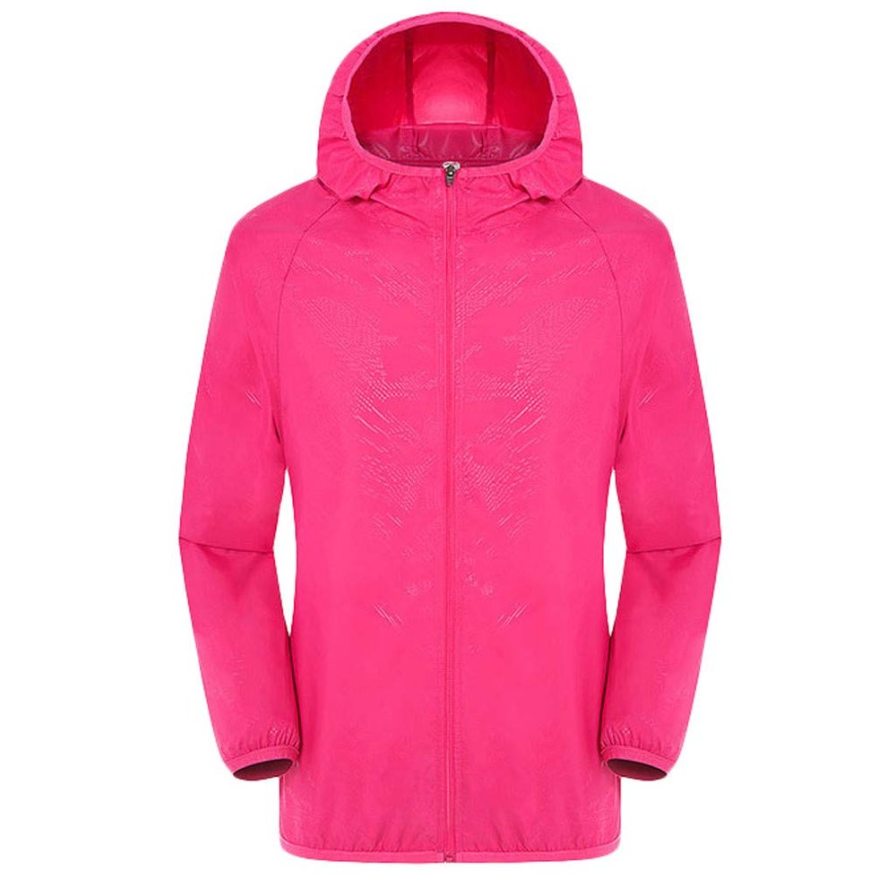 RTRDE Waterproof Jackets For Men, Rain Jacket Men's Lightweight Jacket Raincoat With Hood Golf Cycling Windbreaker Light Jackets Men Jacket Big Mens Jackets Winter Jackets Work (4XL, Hot Pink)