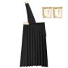 RUNQHUI Mens Greek God Costume Roman Toga Ancient Caesar Outfits One Shoulder Warrior Halloween Cosplay Dress up Long Skirt Black X-Large view 3