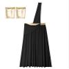 RUNQHUI Mens Greek God Costume Roman Toga Ancient Caesar Outfits One Shoulder Warrior Halloween Cosplay Dress up Long Skirt Black X-Large view 4