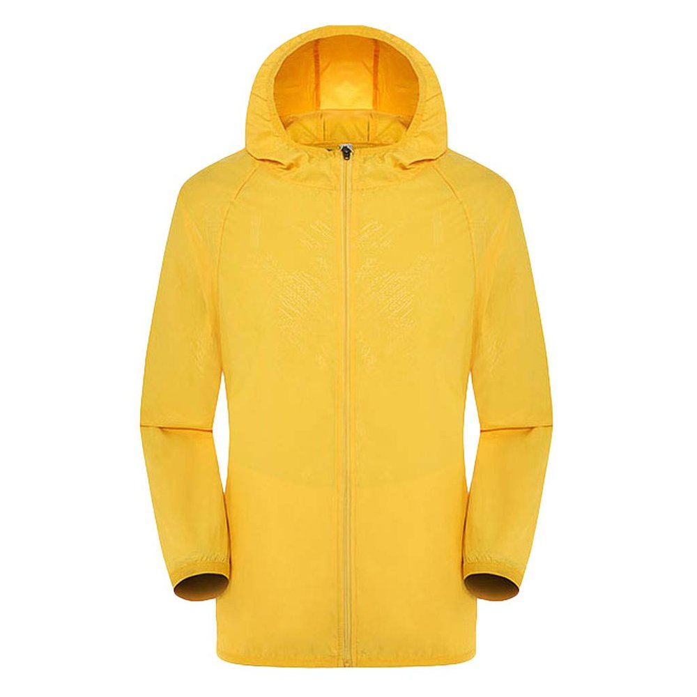 RTRDE Mens Coats, Rain Jacket Men's Lightweight Waterproof Jacket Raincoat With Hood For Golf Cycling Windbreaker Winter Coats Men Jacket Coats Jackets Raincoats Packable (3XL, Yellow)