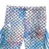 RUNQHUI Women's Halloween Costume 3D Print Mermaid Leggings Fish Scale Compression Pants Rash Guard Fancy Trouser Gold&Blue Small view 3