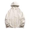RTRDE Mens Jacket, Lightweight Waterproof Coated Hooded Rain Jacket Light Windbreaker Raincoat For Men Jacket Breathable Jacket With Hood Pit Zip Chamarra Impermeable Para Hombre Men's (3XL, Beige) view 1