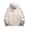 RTRDE Mens Jacket, Lightweight Waterproof Coated Hooded Rain Jacket Light Windbreaker Raincoat For Men Jacket Breathable Jacket With Hood Pit Zip Chamarra Impermeable Para Hombre Men's (3XL, Beige) view 2