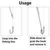 Fishing Hook Remover Tool 18cm Fishing Dehooker Stainless Steel Fishing Hook Extractor Tool for Fishes Catfish Panfish Portable Silver view 3