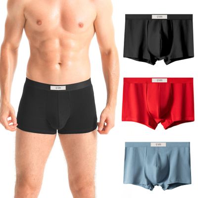 feichan ashion Men's Cotton Underwear,Sweatproof Dry Comfort Breathable Big and Tall Short Boxer Briefs for ManSupport Pouch Short Pants (M, 1002)