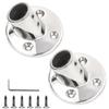 SHENGHUISS Boat Hand Rail Fitting Heavy Duty 316SS Marine Round Base with L Shape Hex Key and Screws 60 Round 7/8 inch 2 Pack view 1