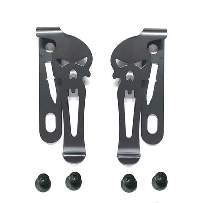 1 Pair Metal Spring Belt Black Clip with Screws for Kydex Sheath Holster Knife Sheath Clip