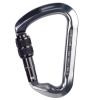 SEPEAK UIAA CE 30kN Locking Climbing Carabiner, Professional Heavy Duty Screwgate Clip for Outdoor Climbing, Mountaineering, Rappelling, Camping, Hiking, Large D Carabiner Hook/6744lb,Black,4pc view 2