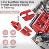 4" Steer Stop Outboard Hydraulic Steering Lock for Outboard Motor Trailering/Transport 1 Pair Red view 3