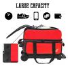 WOLT Double Roller 2 Ball Bowling Bag with Separate Shoe Compartment, Large Capacity Bowling Ball Bag with Accessory Pocket, Retractable Handle Extends to 40" view 4