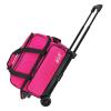 WOLT Double Roller 2 Ball Bowling Bag with Separate Shoe Compartment, Large Capacity Bowling Ball Bag with Accessory Pocket, Retractable Handle Extends to 40" view 1