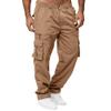Men's Cargo Athletic Pants Relaxed Fit Sport Jogger Sweatpants Relaxed Fit Outdoor Trousers with Pockets (Medium,Khaki 1)