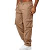 Men's Cargo Athletic Pants Relaxed Fit Sport Jogger Sweatpants Relaxed Fit Outdoor Trousers with Pockets (Medium,Khaki 1) view 3