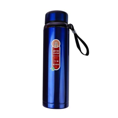 1000ml Insulated Stainless Steel Water Bottle Outdoor Portable Vacuum Water Bottle Blue for Travel, Hiking, Camping