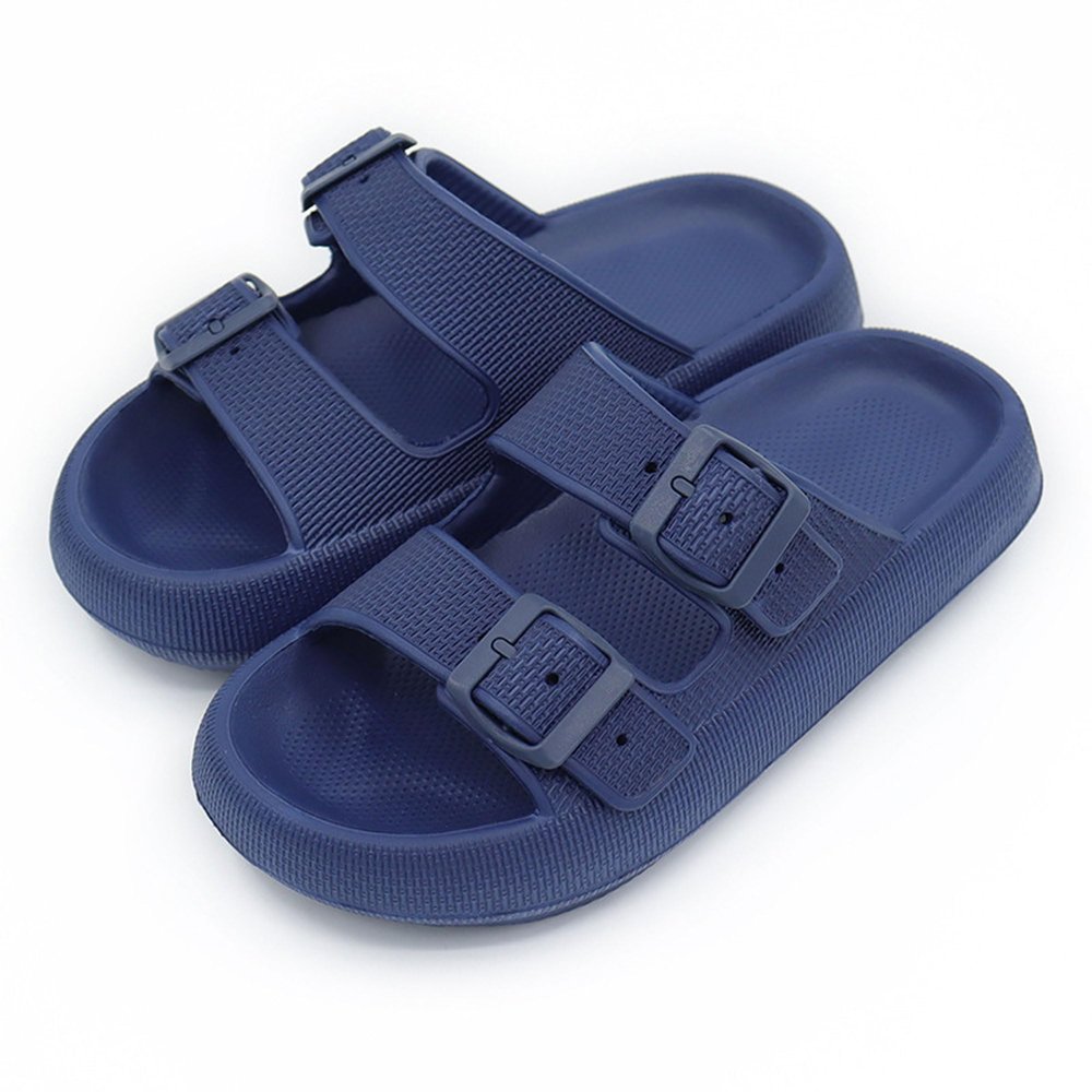 Dressnu Outdoor Indoor Slippers for Couples Dark blue 6