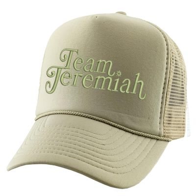 ALLNTRENDS Team Jeremiah Trucker Hat Summer Mesh Baseball Cap (Khaki)