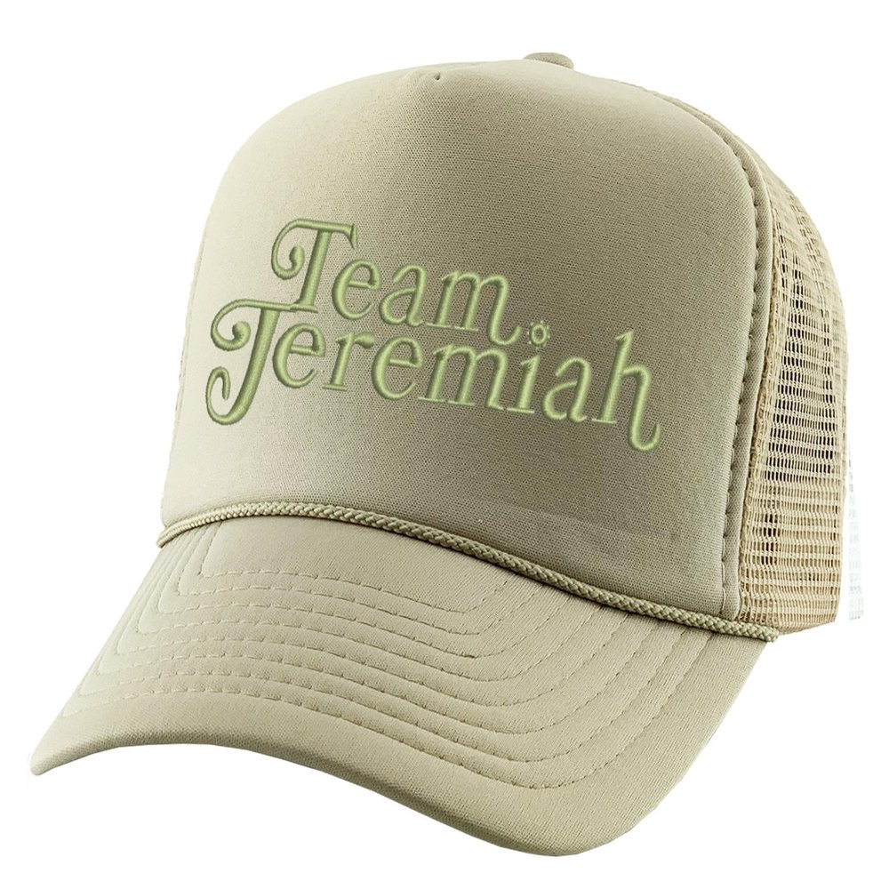 ALLNTRENDS Team Jeremiah Trucker Hat Summer Mesh Baseball Cap (Khaki)