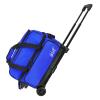 WOLT Double Roller 2 Ball Bowling Bag with Separate Shoe Compartment, Large Capacity Bowling Ball Bag with Accessory Pocket, Retractable Handle Extends to 40" view 1