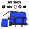 WOLT Double Roller 2 Ball Bowling Bag with Separate Shoe Compartment, Large Capacity Bowling Ball Bag with Accessory Pocket, Retractable Handle Extends to 40" view 3