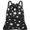 HOLYLUCK Drawstring Backpack Bag Sport Gym Sackpack (white star) view 1