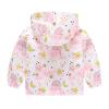 Baby Girls Boys Rain Jacket Windproof Floral Printed Coats Zipper Hooded Coat Zipper Long Sleeve (White, 18-24 Months) view 2